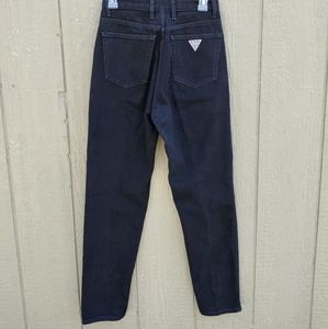 Vintage Guess high waisted black denim rigid mom jeans